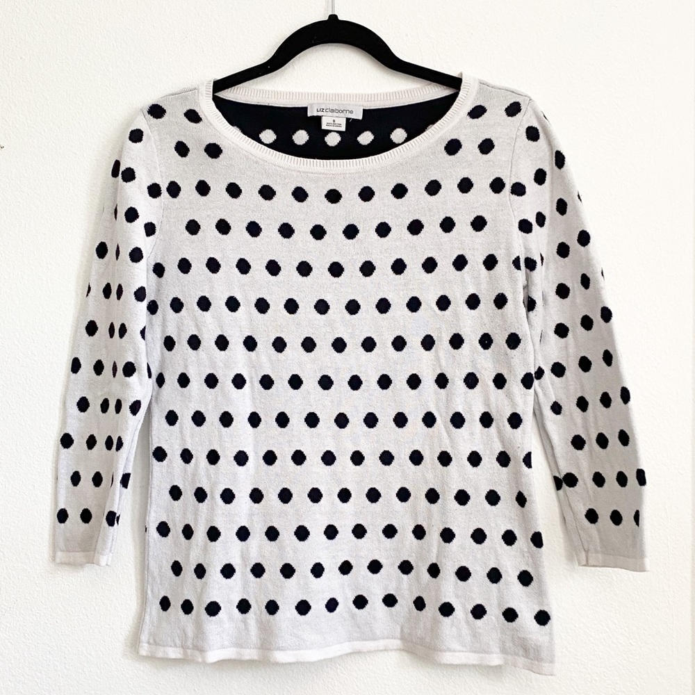 Polka dot Liz Claiborne sweater